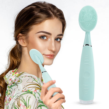 Ultra-Sonic Waterproof Silicone Facial Cleansing Brush